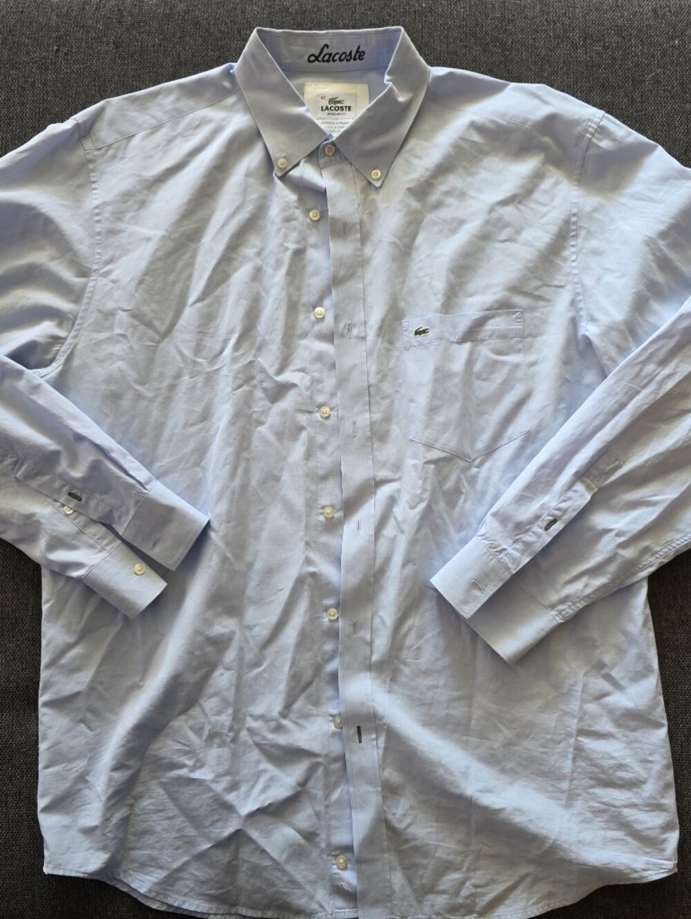 Lacoste Light Blue Men's Button-Down Dress Shirt